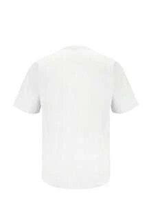 1 pieza Camiseta blanca para mujer, estilo de cuello redondo y manga corta, camiseta estampada pura para mujer, ilustración de moda de una mujer con sombrero para el hogar, la oficina, el transporte al aire libreComfortable, versatile short-sleeved top. - Blanco - Ver 6