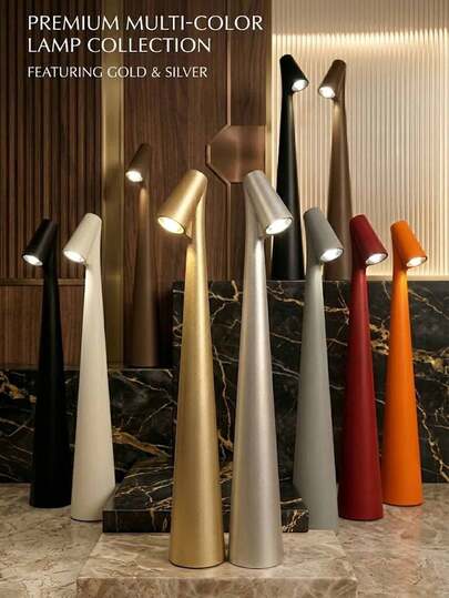 可充电无线台灯 - 便携式LED台灯，三级触摸调光，超长续航，现代北欧简约风格，适用于床头/卧室/客厅、家庭办公室、餐厅等室内外照明。电池容量随机：1800/2000mAh。