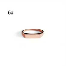 Women's Custom Square Bar Ring - Personalized Name/Date Engraved Minimalist Ring - Exquisite Jewelry Gift, Suitable For Girlfriend, Wife, Mother, Perfect For Anniversary, Valentine's Day, Wedding Gift - Multicolor - View 11