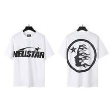 HellST Vintage Streetwear T-Shirt, 100 Percent Cotton Casual Loose Top, Unisex Couple Matching Tee - A794白色 - 查看 12