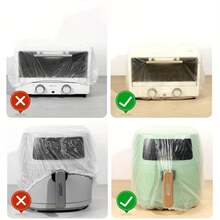 50pcs Super Thick Disposable Dust Cover, Durable Waterproof PP Plastic With Elastic Edge, Appliance Cover | Elastic Edge Cover | Durable Dust Cover - Solid Color - View 6