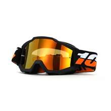 In-Stock Motorcycle Off-Road Goggles, Outdoor Riding Windproof And Sandproof Protective Eyewear, Cycling Glasses - 黑框橘白帶紅彩片 - 查看 13