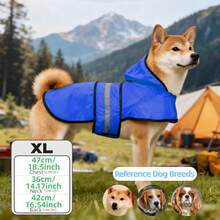 Summer Lightweight Pet Raincoat With Hood And Reflective Strip Design, Universal For Small, Medium And Large Dogs, Lightweight Hook And Loop Dog Raincoat Pet Rain Cape - Multicolor - View 37