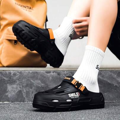 男士夏季新款时尚户外沙滩度假多功能可拆卸休闲透气拖鞋，适合室内、浴室、驾车和园艺等场合，耐用EVA凉鞋，适合春夏季穿着，休闲镂空鞋