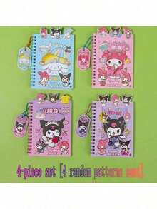 4件套 SANRIO Kuromi 和 My Melody 奶油泡芙狗贴纸套装 - 包括螺旋笔记本和配件收纳套装 - 彩色 - 查看 7