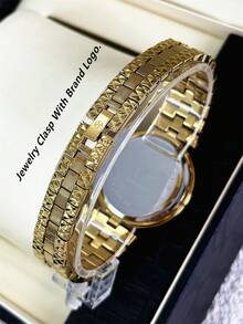 Pablo Raez 1pc 18K Gold Jewelry Women's Watch Luxury Rolling Rhinestone Fashion Watch Stainless Steel Heavy Bracelet Chain Romantic Vintage Gold Top Brand New AAA Quality Original Charming Elegant High-End Clock Fashion Design Quartz Watch Diamond Dial Girls Popular Watch 50M Waterproof Solid Steel Metal Bracelet Jewelry Clasp Brand Logo Casual Teen Cute Pretty Teacher Gift Suitable For Daily Life/Work/Party Decoration Birthday Graduation Wedding Gift - one-size - View 10