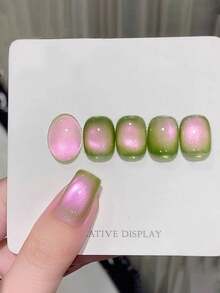 2026 New Crystal Fruit Guava Cat Eye Gel Nail Polish, 12ml Green And Purple Magnetic Nail Art, Spring And Summer , High Gloss, Long-Lasting, Quick-Drying, Requires UV/LED Lamp, Nail Salon Quality, Popular Nail Polish, Best-Selling, Creative Gift, Nail Art Design, Chip-Resistant, Easy To Apply, Fashionable Colors, Must-Have Nail Product - Multicolor - View 12