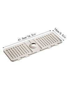 1 tấm lót silicon chống thấm nước cho vòi nước, có thể gấp gọn và cắt tỉa, tấm chắn đa chức năng cho bồn rửa nhà bếp. - miếng lót thoát nước bằng silicon - Xem 3