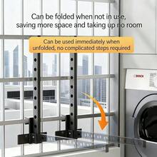 Multifunctional Small Drying Rack, Portable Balcony No-Drill Clothes Hanger, Dorm & Hotel Drying Rack, Foldable Clothes Hanger - B - View 2