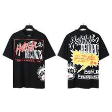 HellST Vintage Streetwear T-Shirt, 100 Percent Cotton Casual Loose Top, Unisex Couple Matching Tee - A780黑色 - 查看 12