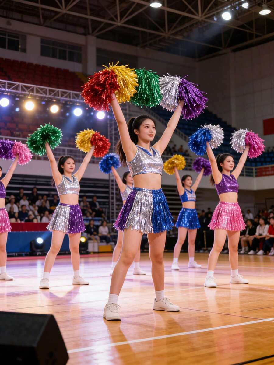 2/4/6/12pcs Cheerleading Flower Shakers, Cheerleading Pom Poms, Dance ...