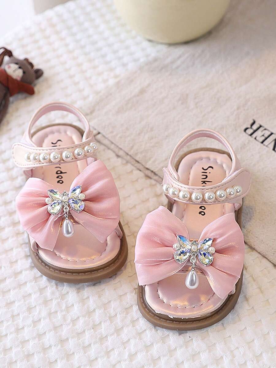 2025 New Summer Korean Style Soft Bottom Performance Shoes, Versatile Princess Round Toe Children Sandals For Girls - Pink - View 1