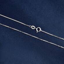 1pc S925 Sterling Silver Exquisite Chain Necklace, Length 16/18/20/22/24, Suitable For Sensitive Skin, Minimalist Daily Jewelry, Perfect For All Seasons And Occasions, Holiday Gift For Loved Ones And Family - Silver - View 17