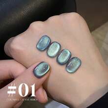 MIANEL GEL Sơn móng tay gel mắt mèo hạt thủy tinh xanh dương mới mùa hè 12ml, sơn móng tay pha lê xanh, đèn UV cho móng tay xanh, làm móng mùa xuân & đông, làm móng ngày Valentine, dụng cụ làm móng tại salon. - Nhiều màu - Xem 18