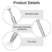 1个/2个/4个装四爪珠宝珠子夹持工具，钻石宝石爪镊子夹持合金穿刺工具 - 寶石抓取工具 - 查看 3