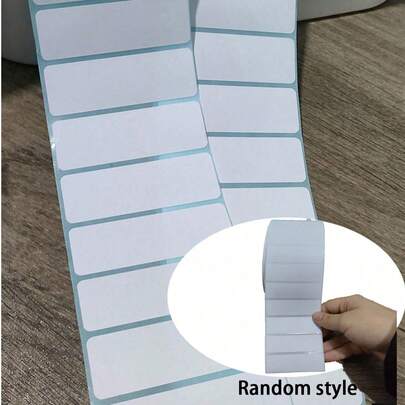 2000张/1000张/200张/100张 纯色标签贴纸，多用途自粘标签，70*20mm，70*60mm，适用于办公和学校学生标签、条形码打印纸、各种品牌、学习用品、返校用品，可用于商品区分和产品标记。