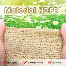 Plant Sunshade Net, High-Density Polyethylene Sunshade Net, Sunshade Net With Copper Buckets, Multi-Hole Reinforced Structure, Ultra-Dense, Durable And Uniformly Woven, Breathable And UV-Protected. Suitable For Pavilions, Patios, Gardens, Canopies, Greenhouses, Lawns, Dog Houses, Backyards, Pergolas And Balconies. Available In Multiple Sizes. - Yellow - View 7