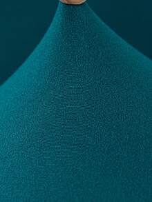 1/4/6/12pcs Stretch Solid Color Chair Covers, Removable Full Cover Slipcovers For Home, Hotel, Restaurant - Teal Blue - View 6
