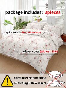 三件套树叶花卉图案被套，采用超柔软微纤维面料，四季皆宜，可机洗，不易褪色、缩水或起皱，时尚百搭，适合波西米亚风、乡村风或现代风卧室装饰，适用于单人床、双人床、大号床和特大号床，是居家、宿舍、公寓、酒店、度假屋的理想之选，也是馈赠佳品。 - 彩色 - 查看 9