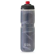Polar Bottle Breakaway - Botella de Agua aislada para Bicicleta sin BPA para Ciclismo y Deportes Punto de Jersey carbón 24 onzas - Punto de punto carbn - Ver 3