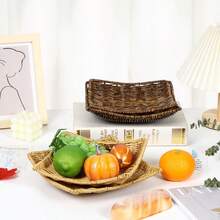 Giỏ đan kiểu mây, giỏ đựng đồ ăn vặt chiên, giỏ nhựa nhỏ xinh đựng đồ ăn vặt, trái cây sấy khô, kẹo, rau củ, đĩa trái cây KTV. - Xem 2