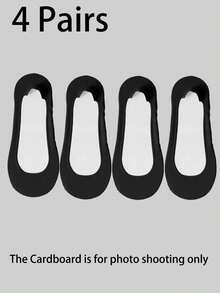 4 Pairs Women's Soft Sponge Bottom Shock Absorbing Comfortable Casual No Show Socks, Suitable For Any Shoes In Summer - Multicolor - View 6