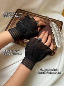 Ống tay áo bằng ren hoa co giãn, thích hợp cho đám cưới, tiệc tùng và làm phụ kiện trang trí. Găng tay ren không chỉ phù hợp cho đám cưới, tiệc Halloween, lễ kỷ niệm và các dịp khác, mà còn cho nhiều sự kiện khác như hòa nhạc, kịch, tiệc tùng, opera, khiêu vũ, v.v. Sử dụng ống tay áo của chúng tôi để làm nổi bật trang phục của bạn. Ren hoa tinh tế tạo thêm nét thanh lịch cho bất kỳ sự kiện Halloween, đám cưới, tiệc hóa trang, hoặc sự kiện nhập vai, du lịch, lễ hội nào. - Một kích thước phù hợp với tất cả - Xem 10