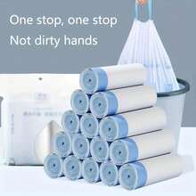 5/10pcs Large Capacity Drawstring Trash Bags, Thick Leak-Proof Garbage Bags, Puncture-Resistant And Tear-Resistant, Prevent Leakage And Odor, Suitable For Kitchen, Bathroom, Living Room, Office, Dorm, Household And Commercial Use, Thick Disposable Trash Bags, Kitchen Food Waste Odor-Proof Bags - Multicolor - View 6