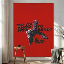 1pc Billie Tapestry With Red Background - Polyester Themed Tapestry, Suitable For Bedroom, Dorm, Living Room And Home Decor; An Ideal Gift For Billie Fans - Album B - View 2