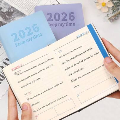 BOBO RABBIT 2026 A6 Pocket Planner, Mini Portable Weekly Agenda Notebook, 320 Pages, 5 Colors Available, Compact Size For Daily Planning, Organization & On-The-Go Use