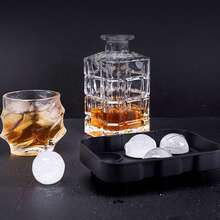 1 Piece Skull-Shaped Silicone Tray With 6 Compartments And A Lid, Square Shape, Large Mold, Whisky Bar Cocktail Ice Maker, Ice Box, For Household Use. - Multicolor - View 8