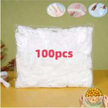 200/100/50pcs Elastic Food Covers, For Storing Food, Vegetables And Fruits, Leftover Food, Odor-Proof And Leak-Proof, Kitchen Food Caps, Shower Caps, Beauty Salon Breathable Caps, Disposable Caps, Work Caps, Chef Catering Caps, Dust-Proof Caps, Suitable For Cleanrooms, Laboratories, Beauty Salons, Food Processing, Electronics Industry, Cleaning Work, Industrial Operations, Manicure, Etc. (Please Note That This Product Is Made Of Lightweight Material To Keep Food Fresh Without Suffocation, If It Bothers You, Please Do Not Purchase) - Multicolor - View 6