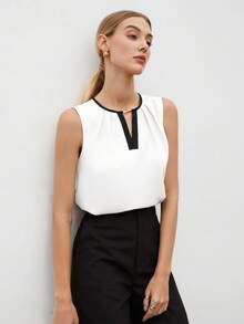 MARILYN MONNA New Elegant And Romantic Women's Blouse With A Chic Urban Style. Versatile For Office Wear, Suitable For Wedding Guests, Parties, Concerts, Brunch, Airport, And Everyday Fashion. Black Off-Shoulder Blouse. - Branco - 查看 4