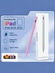 Bút cảm ứng đa năng tương thích với iPad 2018-2024, cảm ứng độ nghiêng, nhận diện lòng bàn tay, bút cảm ứng độ chính xác cao, độ trễ thấp tiên tiến, sạc USB, pin lithium-polymer có thể sạc lại, dùng để ghi chú, vẽ và ký tên - Bao gồm linh kiện điện tử. - Nhiều màu - Xem 10