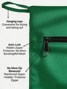 Thick & Durable Pet Laundry Bag - Extra Thick Anti-Tear Pet Hair Collection Bag For Washing Machine And Dryer, Reusable Large Mesh Laundry Bag For Pet Bedding, Blankets, Towels, Cat Hair Remover - Green - View 5