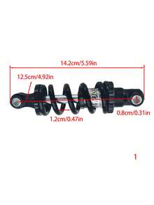 Amortiguador de choque negro de 125 mm y 8 mm para scooters eléctricos, adecuado para vehículos eléctricos urbanos pequeños en China - Amortiguador de 125 mm - Ver 7