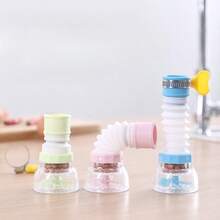 2件裝可調節旋轉伸縮水龍頭接頭，耐用PP材質，易安裝固定防濺增壓出水口，360°通用旋轉多層過濾淨水器，省水軟性起泡器，適用廚房水槽等多場景 - 多色 - 查看 9