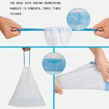 5/10pcs Large Capacity Drawstring Trash Bags, Thick Leak-Proof Garbage Bags, Puncture-Resistant And Tear-Resistant, Prevent Leakage And Odor, Suitable For Kitchen, Bathroom, Living Room, Office, Dorm, Household And Commercial Use, Thick Disposable Trash Bags, Kitchen Food Waste Odor-Proof Bags - Multicolor - View 5