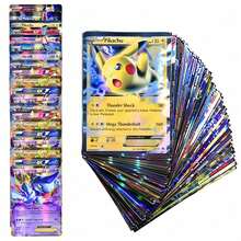 300pcs Complete English Pokemon Cards (V Series, Vmax, GX Rare Cards), Meticulously Crafted, High HP, Strong Battle Power, Essential Gift For Pokemon Anime Series, Games, Merchandise, Birthday And Holiday Parties - Multicolor - View 3