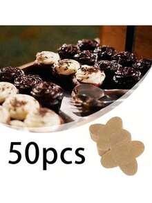 50 Peças Formas de Papel para Chocolate, Forros de Xícara de Chocolate, Bandejas de Embalagem de Chocolate, Bases de Doces e Sobremesas em Forma de Flor Dobráveis, Adequadas para Festas de Natal, Decorações de Natal, Casamentos, Aniversários, Suprimentos para Festas, Reuniões de Chá da Tarde, Bandejas de Doces de Aniversário e Utensílios de Cozimento, Caixas de Embalagem de Pastelaria - Multicolorido - Visão 10