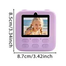 Cámara instantánea para niños de 3 a 12 años con pantalla de 2.4", impresión instantánea, tarjeta de memoria de 32GB, grabación de vida, regalo para reuniones familiares para niños y niñas - Multicolor - Ver 9