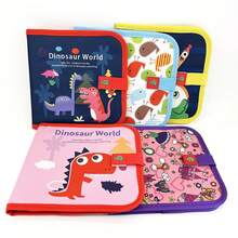 1pc 6-Page Reusable Drawing Board, Chalkboard Coloring Book, Educational Learning Toy, Suitable As Back-To-School Gift For Children - Drawing Book - View 5