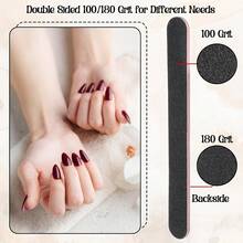 Nail File 25pcs Reusable Double Sides Washable Nail File Manicure Tools Suit For Home Salon - Multicolor - View 2
