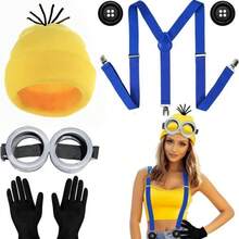 1/2/4/5pcs Theme Party Costume Accessories Set, Including Party Hats, Cartoon Character Glasses, Suitable For Christmas, Halloween And Theme Events Cosplay Decorations - Multicolor - View 11