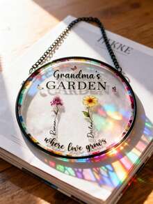 1pc Custom Child' Name Acrylic Suncatcher,Grandma's Garden Suncatcher Gift For Grandma,Personalized Birth Flower Stained Glass Window Hanging Suncatcher,Mother's Day Gift For Grandma, Grandma Gift,Personalized Home Decoration,Personalized Acrylic Window Hanging Decoration - F-flower Light Catcher - View 10