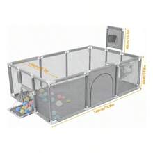 Corral de Juegos para Bebés, Centro de Actividades Multifuncional,   y Divertido, Ideal para Estimulación y Entretenimiento, Diseño Plegable y Fácil de Usar - Gris - Ver 3
