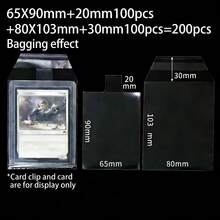 40个75x100毫米竖款硬质卡片套，3英寸透明明信片保护套，适用于棒球、橄榄球、篮球、曲棍球、高尔夫等单张运动卡片，顶部开口，双面保护。也可作为万圣节和圣诞节贺卡套赠送朋友，有10/15/30个装可选。 - 無色 - 查看 23