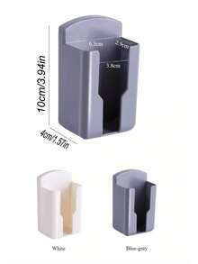 1/3pcs Plastic Wall-Mounted Remote Control Storage Box - Multi-Functional Plastic Storage Box Suitable For TV/AC Remote Controls And Office Supplies, Space-Saving Design, Smooth Surface, Easy To Install, , Suitable For Home And Office Organization, Minimalist Appearance, Easy To Install Hardware, Wall-Mounted AC And TV Remote Control Storage Box, No Drilling Required For Home Use, Multi-Purpose Bedside Storage Box, Small Daily Necessities Storage, Batch May Vary But Won't Affect Usage Or Quality - Multicolor - View 2