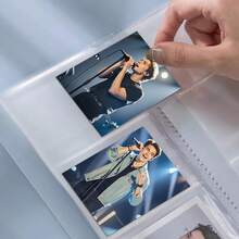 240pcs Transparent Plastic Photo Album, Transparent Storage Book, Can Store Train Tickets, Movie Tickets, Small Cards, Photos, Postcards - Straight Shape Ticket Holder | Simple Layout | Plastic - 1PC - View 8