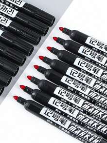 Permanent Markers In Packs Of 20/15/10/5/1. 5.5-Inch. (Black, Blue, And Red Ink Available) High-Capacity Oil-Based Marker, Waterproof Black Ink, 5.5-Inch. For Express Delivery Marking, Student Stationery, And Logistics Marking. Refillable, For Logistics Use, Large-Tip Marker, Quick-Drying, High-Capacity. - Marker - View 6